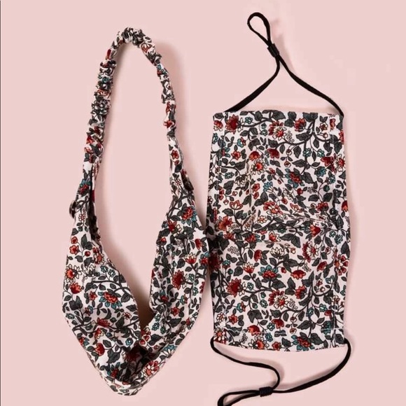 Floral Print 2pc Headband and Face Mask Set - Picture 3 of 6